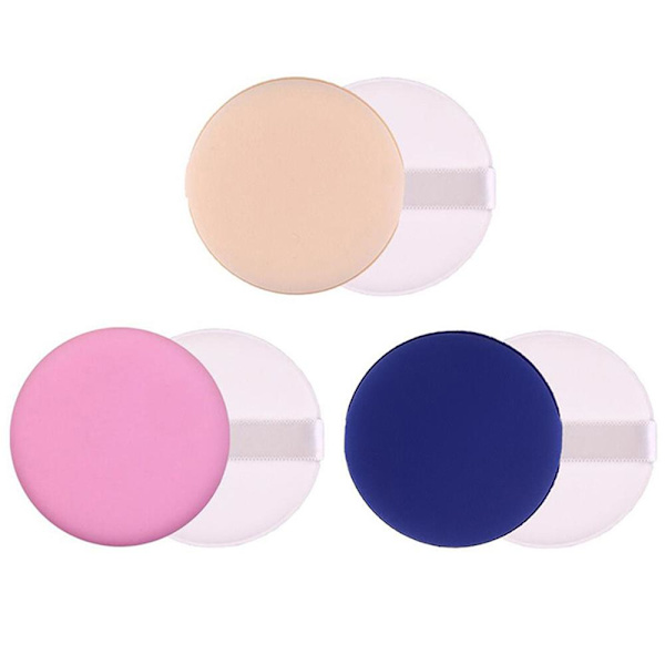 3-PACK Ansiktspuff Kosmetisk Svamp Rosa