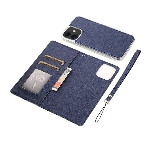 iPhone 12 Mini - Stilfuldt Floveme pung etui Blå