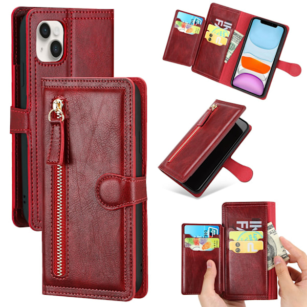 iPhone 13 - Lyxigt Wallet Case med Kortplatser Svart