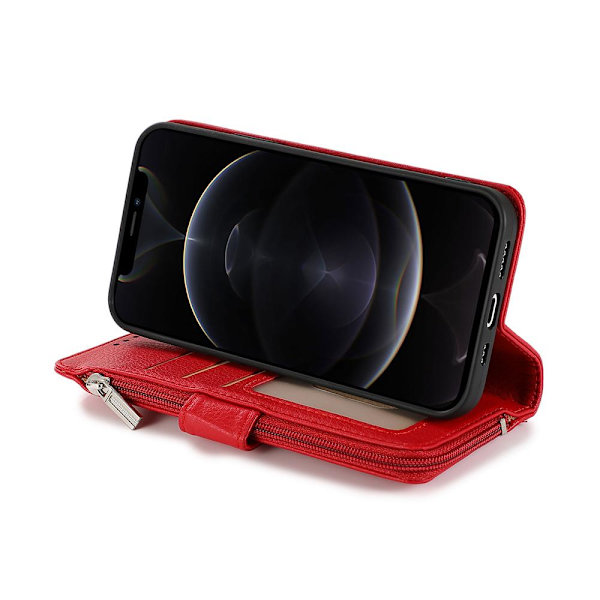 iPhone 12 Pro Max - Plånboksfodral Röd