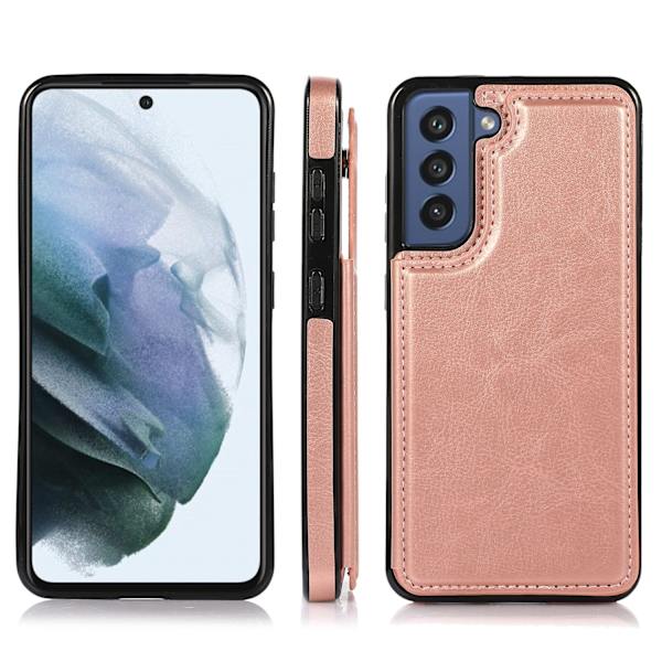A54 5G - Vikbart Plånboksfodral med Magnetlås Pink gold