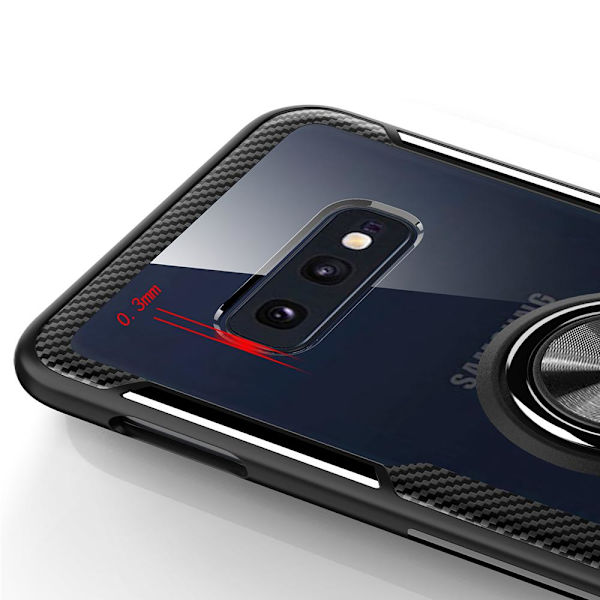 Samsung Galaxy S10 Plus - Stilrent Skal med Ringhållare (LEMAN) Blå/Blå