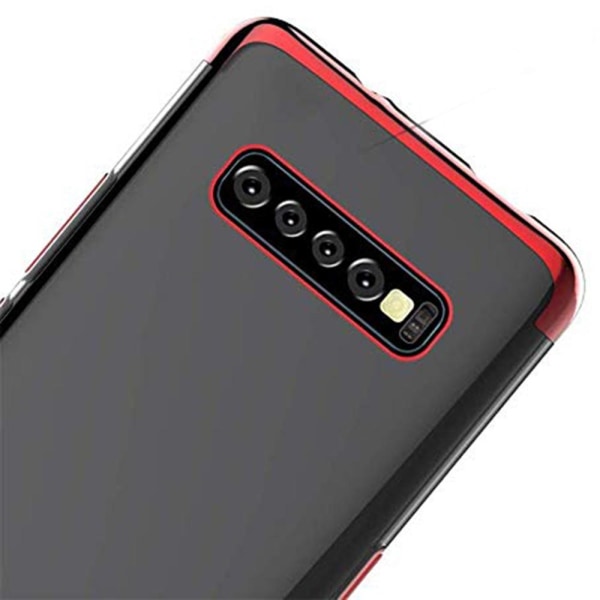 Effektfullt Skal av mjuk Silikon till Samsung Galaxy S10 Plus Röd