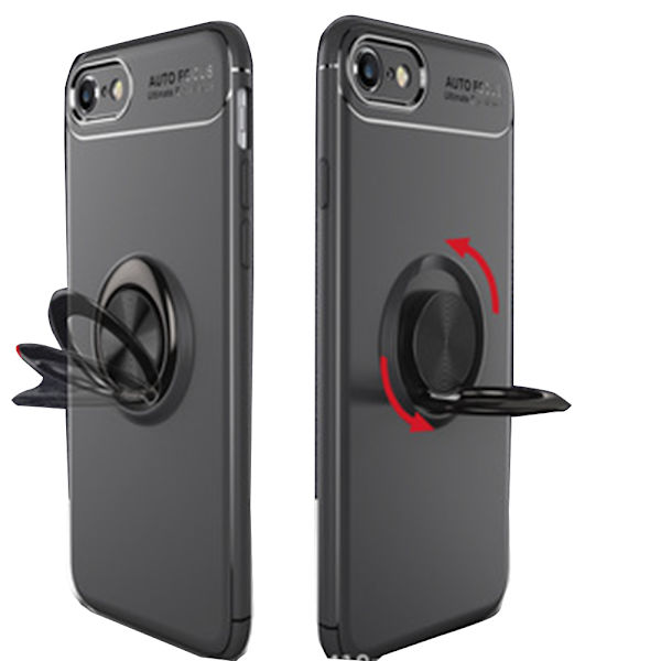 iPhone SE 2022 - Skal med Ringhållare Blå/Blå
