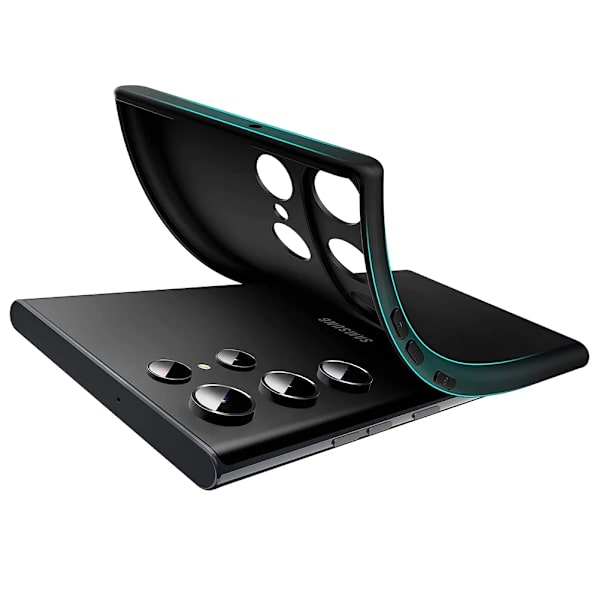 S24 Ultra - Stilrent Skyddande Skal Black