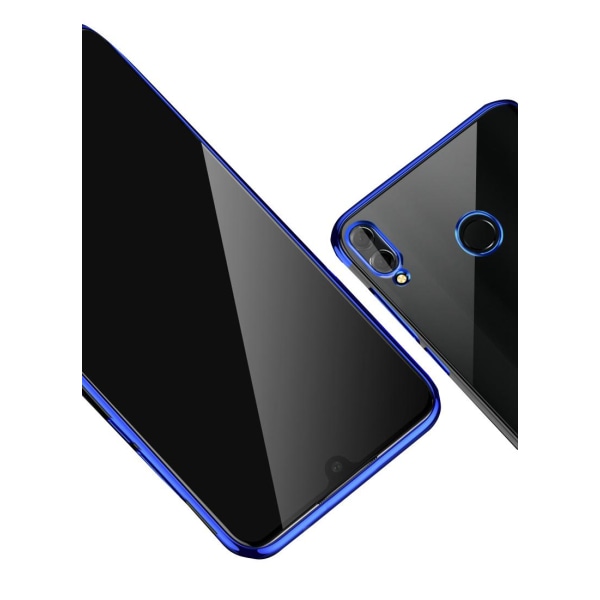 Samsung Galaxy A20E - Beskyttende silikonecover med ringholder Blå