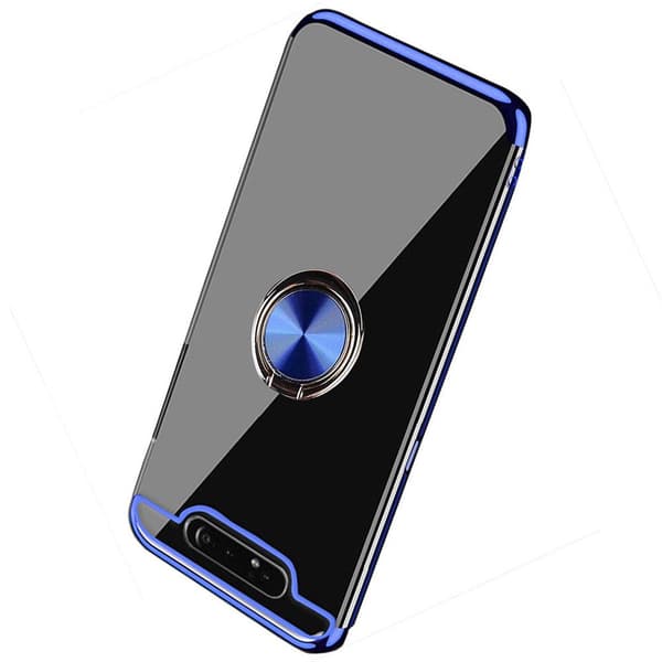 Samsung Galaxy A80 - Praktisk beskyttelsescover med ringholder Silver