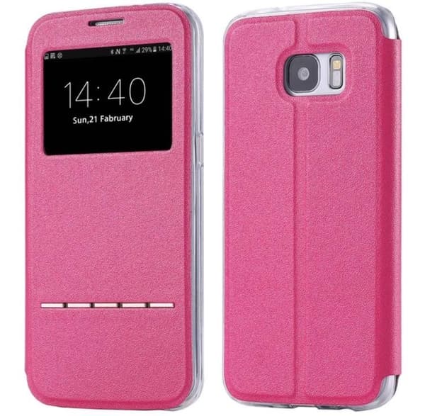 Samsung S8 Smartfodral med fönster och svarsfunktion Vit
