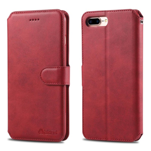 iPhone 8 Plus - Profesjonelt Yazunshi lommebokdeksel Röd