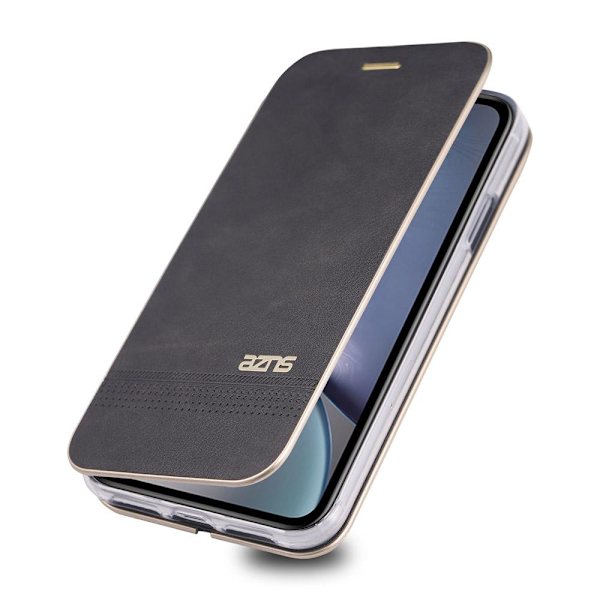 iPhone X/XS - Exklusivt Praktiskt Plånboksfodral (YAZUNSHI) Svart