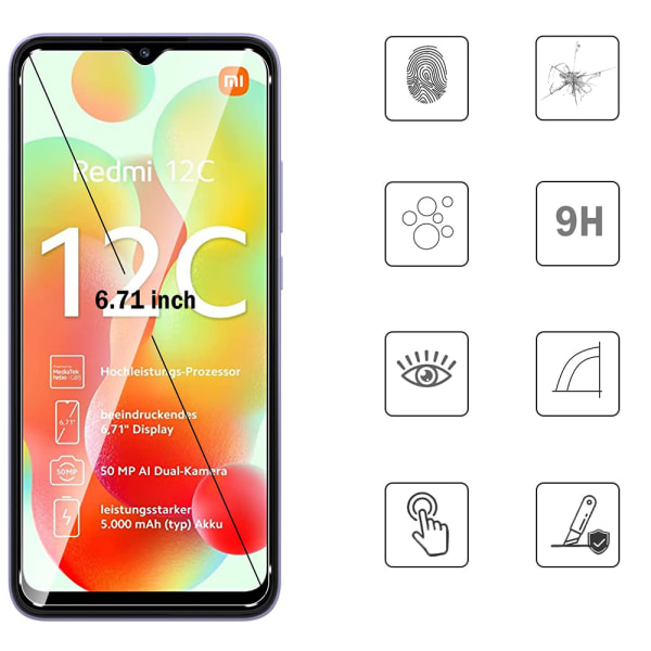 Xiaomi Redmi 12C - Skärmskydd Standard HD 0,3mm
