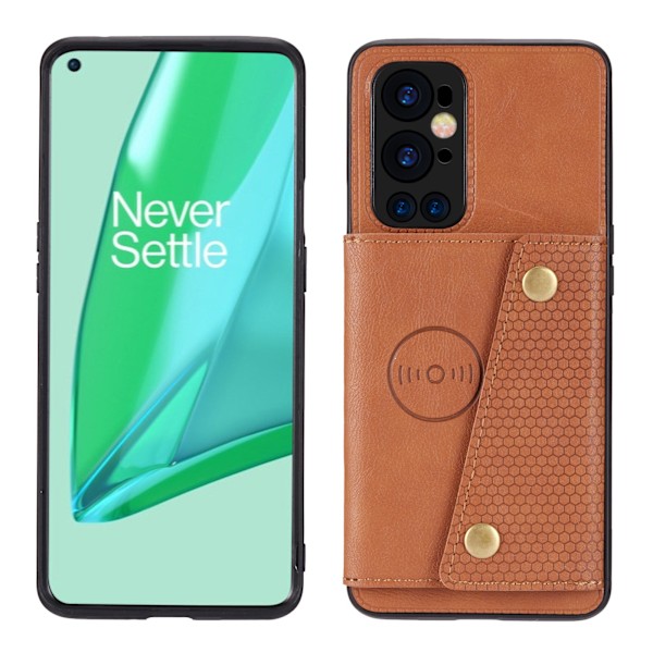 OnePlus 9 Pro - Retro Leman Skal med Korthållare! Grå