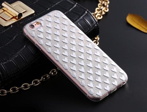 iPhone 6/6S PLUS Elegant Crystalheart-skal från FLOVEME ORIGINAL Silver/Grå Silver/Grå