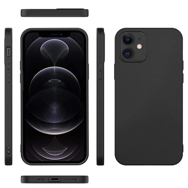 iPhone 12 - Mattbehandlat Skal Svart Svart