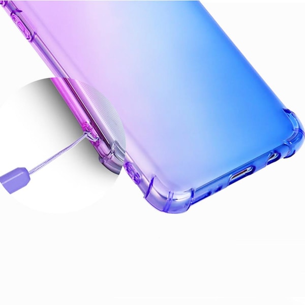 Samsung Galaxy A70 - Slittåligt Skyddsskal i Silikon (FLOVEME) Blå/Rosa
