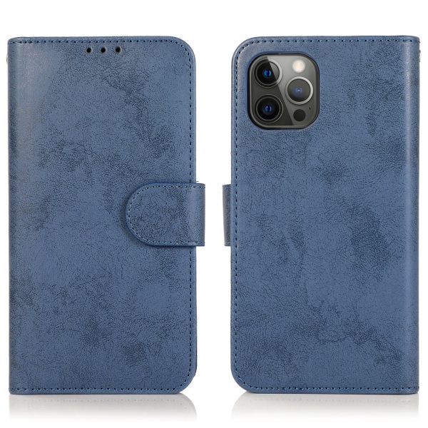 iPhone 15 Pro - Plånboksfodral i PU-läder med 3-kortfack Marinblå