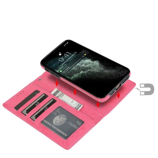 iPhone 12 Mini - Dubbelfunktion Plånboksfodral Rosa