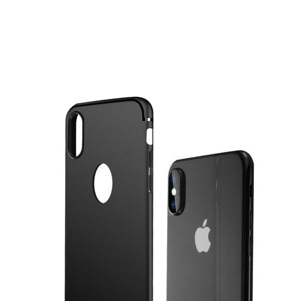 iPhone X/XS - Stilrent och Matt Silikonskal av NKOBEE Marinblå