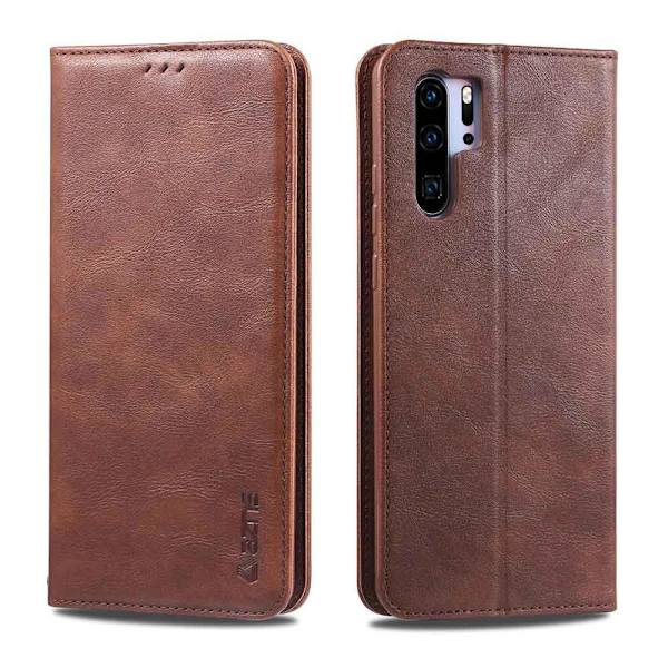 Huawei P30 Pro - Effektfullt Retro Plånboksfodral Svart