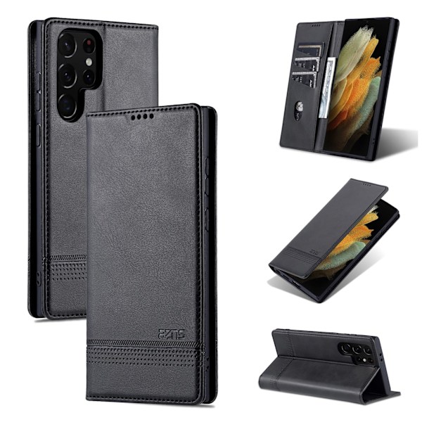 Samsung Galaxy S25 Ultra  Plånboksfodral med funktion & stil Svart