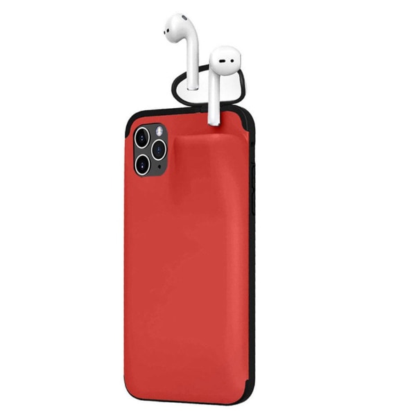 iPhone 11 Pro - Käytännöllinen suojakuori (HEAVY DUTY) 2-1 Red Röd