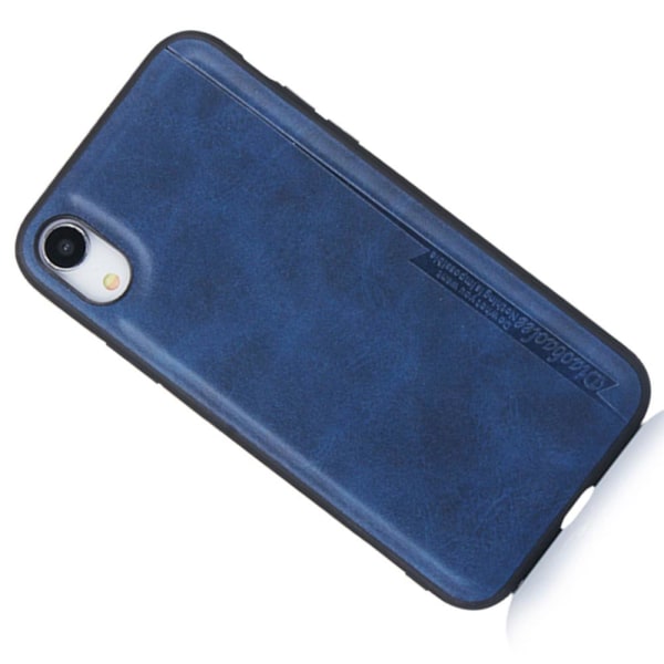 iPhone XR - Stilrent Skal i Pu-Läder Blå