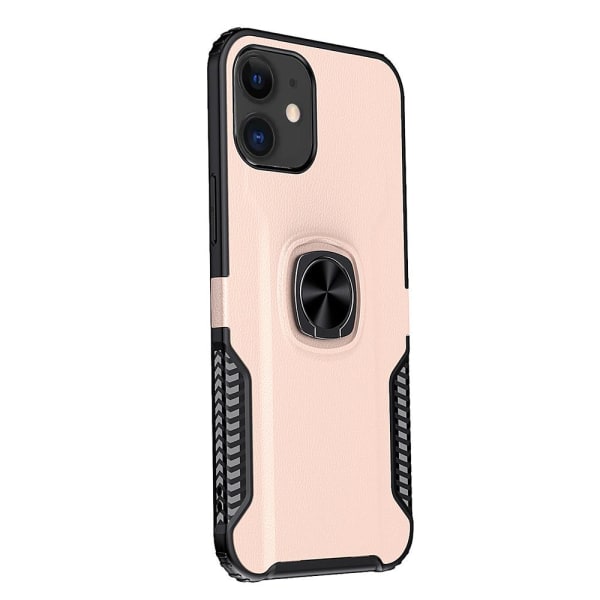 iPhone 12 - Skyddande Skal med Ringhållare Pink gold