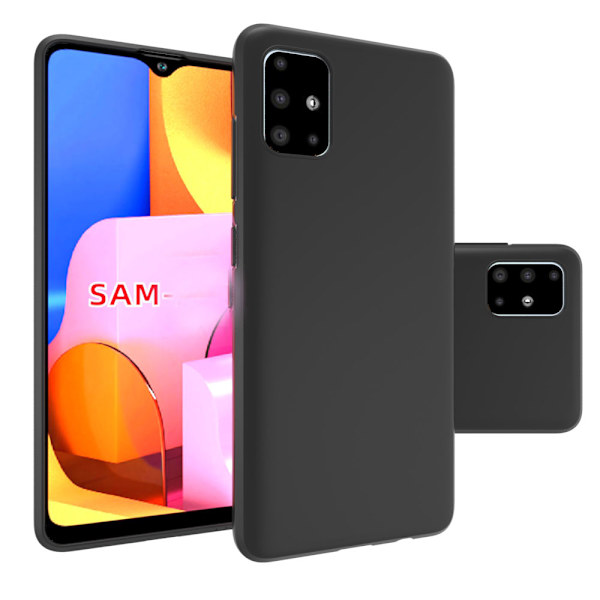 Samsung Galaxy A71 - Mattbehandlat Tunt Skyddskal & Skärmskydd Svart
