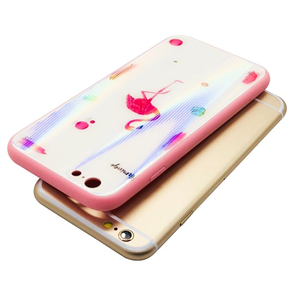 Elegant Skyddskal till iPhone 6/6S Plus (Härdat glas) Flamingo Flamingo