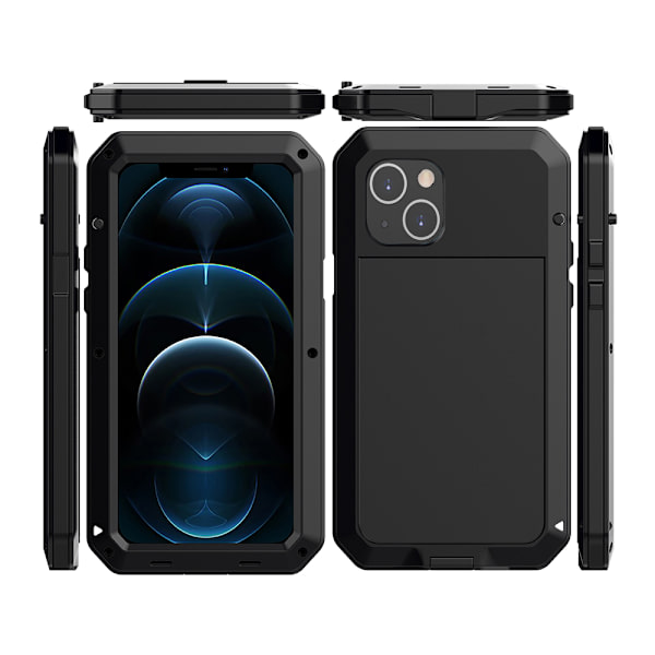 iPhone 15 plus - Skyddande HEAVY DUTY Aluminium Skal Silver