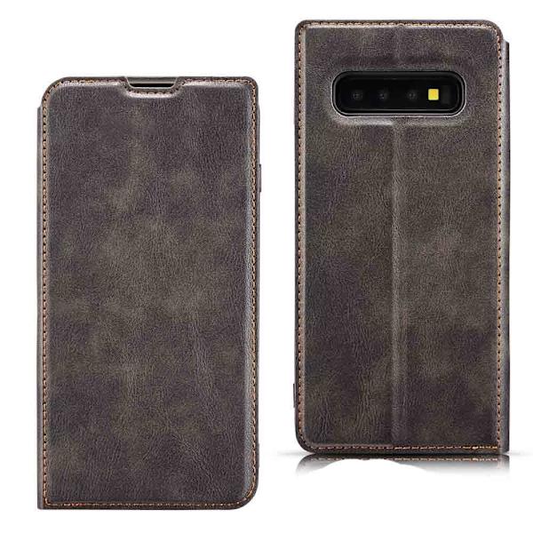 Samsung Galaxy S10 Plus - Praktiskt Stils�kert Pl�nboksfodral Röd