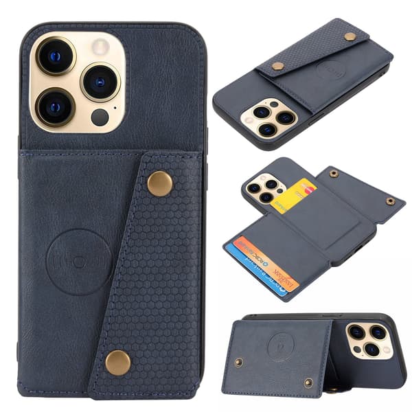 iPhone 14 Pro - Skal med Korthållare Svart