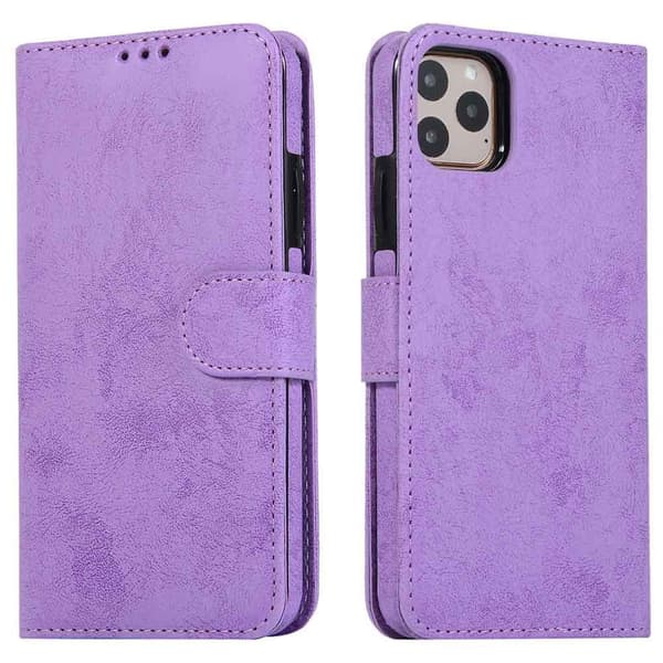 iPhone 11 Pro Max - Praktisk LEMAN Wallet etui Svart