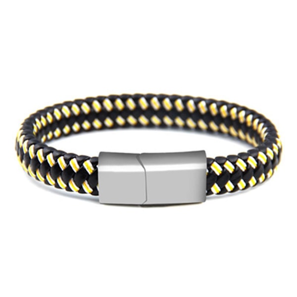Flerfärgat Flätat Armband Blå-Röd