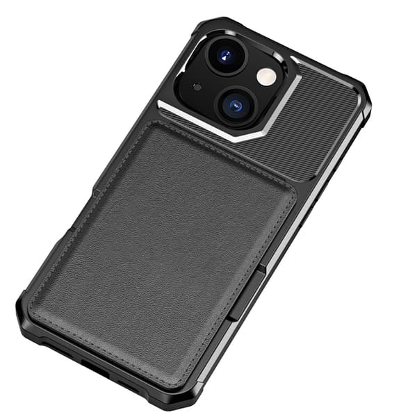 iPhone 15 UP Down Leather Flip Card Wallet - Slankt och skyddande