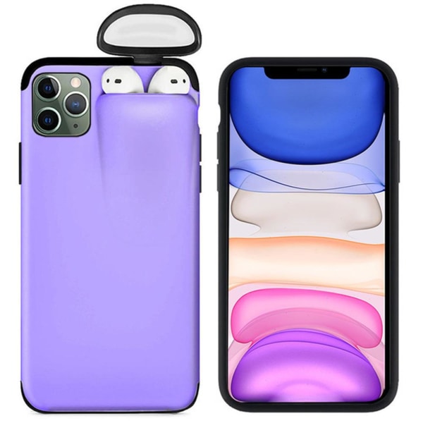 iPhone 11 Pro - Praktisk beskyttelsescover (HEAVY DUTY) 2-1 Purple Lila