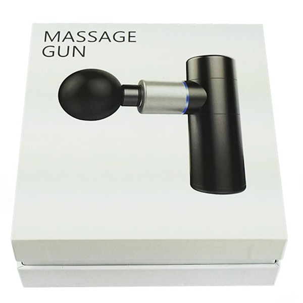Mini Massage Pistol / Massage Gun (4 Huvuden) Blå