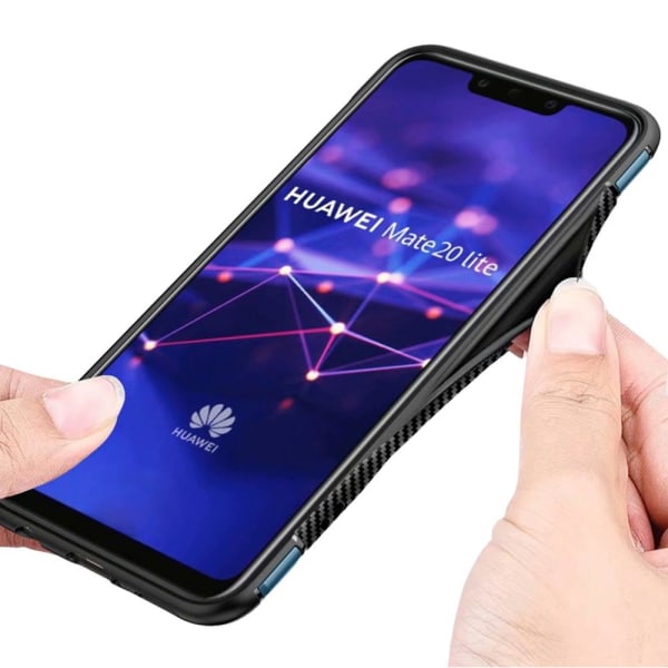 Huawei Mate 20 Lite - HYBRID-Skal med Ringhållare från FLOVEME Svart Svart