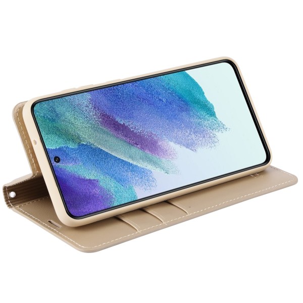 Samsung Galaxy S21 FE - Hanman Plånboksfodral Guld