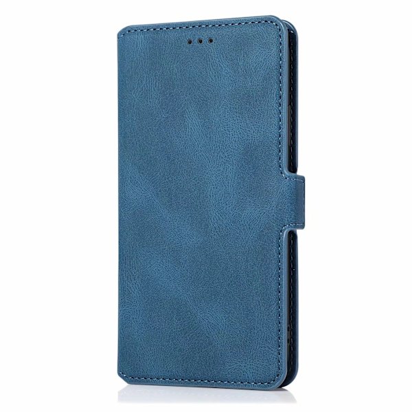 iPhone 15 Plus - Elegant Flip Wallet Skinnfodral Marine blue