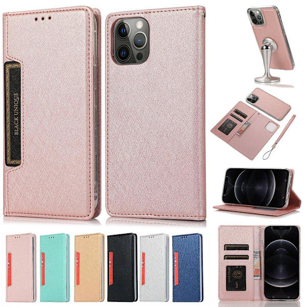 iPhone 12 Pro Max - Pung-etui (FLOVEME) Roséguld