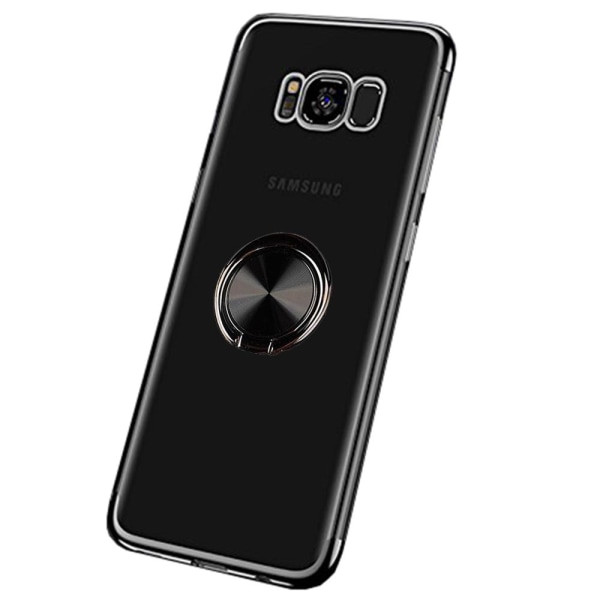 Samsung Galaxy S8 - Suojaava silikonikotelon rengaspidike Silver Silver
