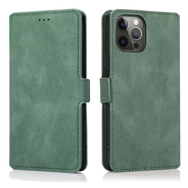 iPhone 15 Pro Max  Plånboksfodral i läder med flip-funktion (3-kortfack) Brun