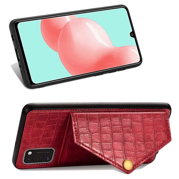 Samsung Galaxy A41 - Stilig deksel med kortholder Red Röd