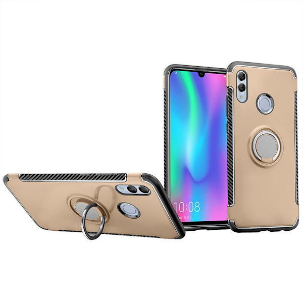 Huawei P Smart 2019 - HYBRID Cover med Ringholder fra FLOVEME Svart