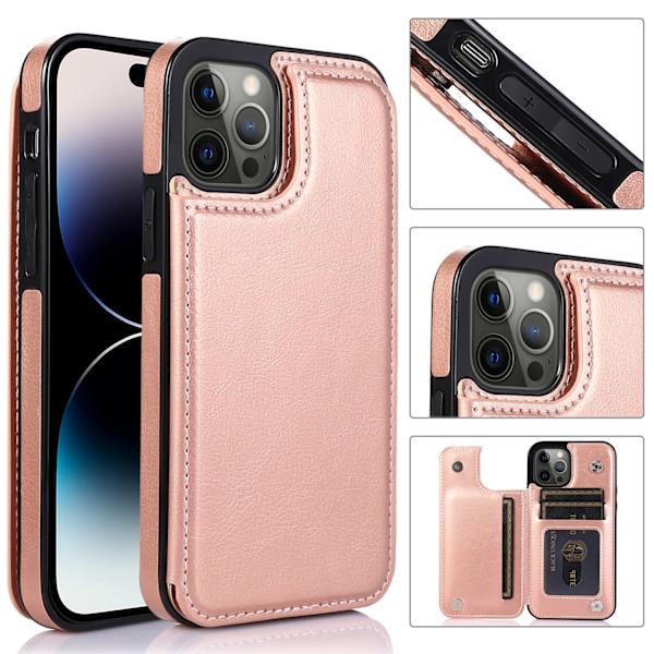 iPhone 14 Pro Max - Skal med Korthållare Mörkblå