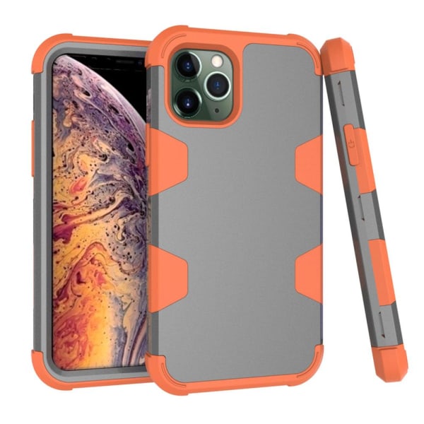 iPhone 11 Pro Max - stødabsorberende beskyttelsescover (RUGGED ROBOT) Orange Grå/Orange