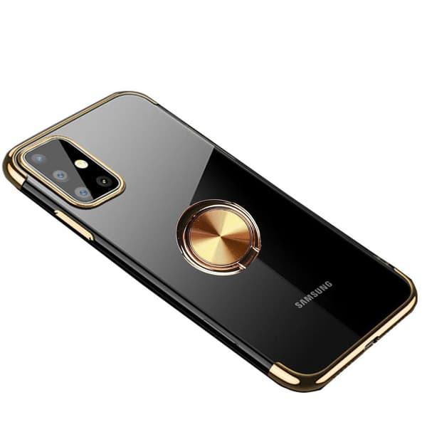 Samsung Galaxy A41 - Beskyttelsescover med ringholder Blå