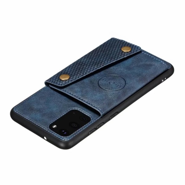 Samsung Galaxy S20 FE - Retrokuori korttitelineellä Mörkblå