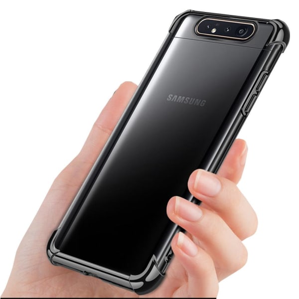 Samsung Galaxy A80 - Kraftig beskyttelsesdeksel med tykke hjørner Transparent/Genomskinlig